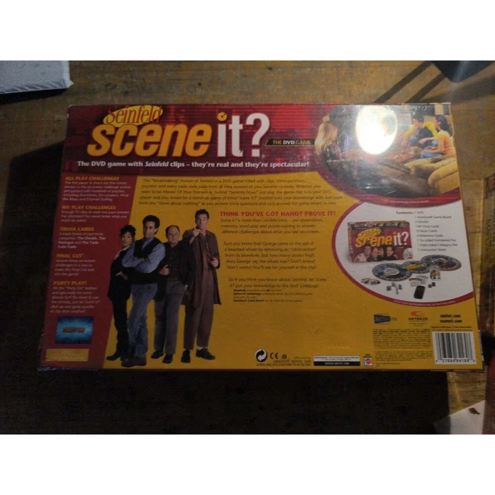 New & Sealed, 2008 Seinfeld Scene It? Trivia Game, DVD Game by Mattel, Free Ship